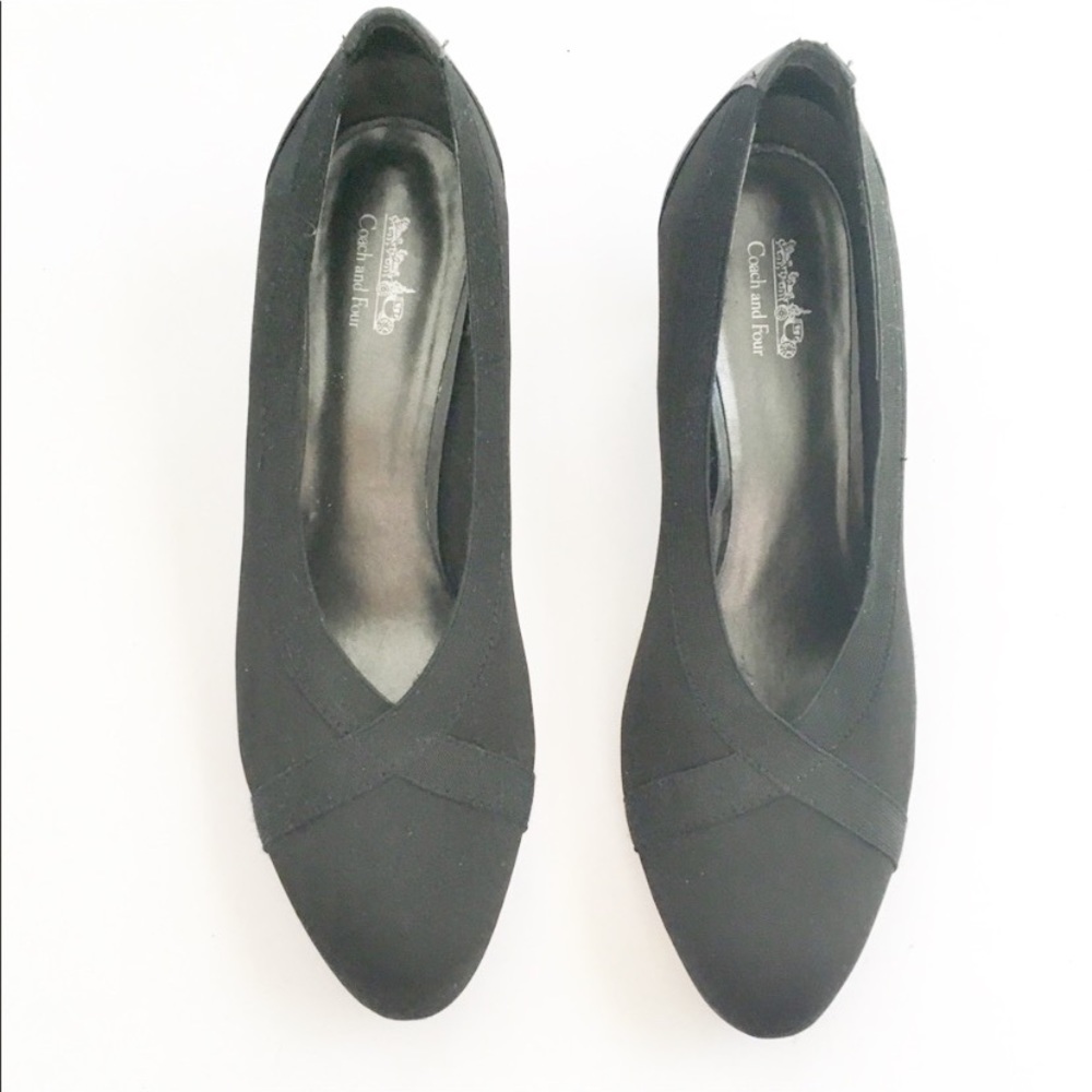 Coach and Four Heels Black Nylon Design
